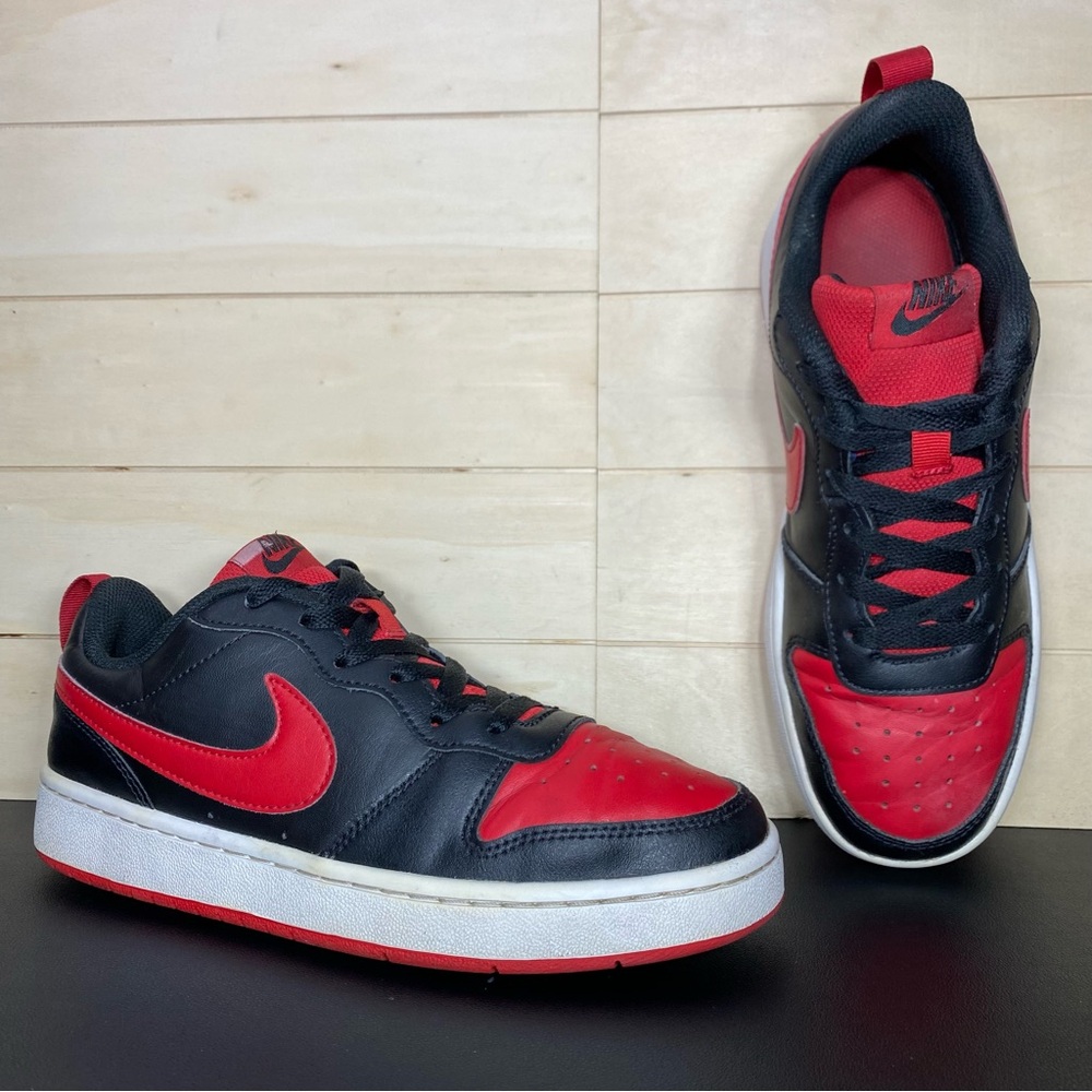 Nike Court Borough Red Black Unisex Kid's Youth Size 6Y Shoes Sneakers BQ5448007 - Picture 11 of 11